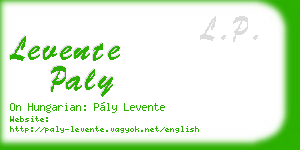 levente paly business card